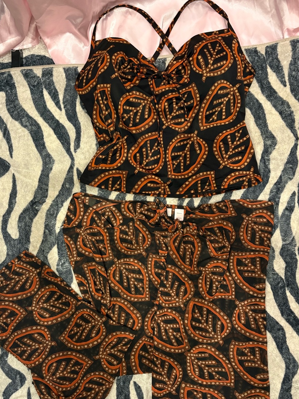 Vintage Y2K Victoria’s Secret Swim 2-Piece Set 36D M Sheer Mesh Pants